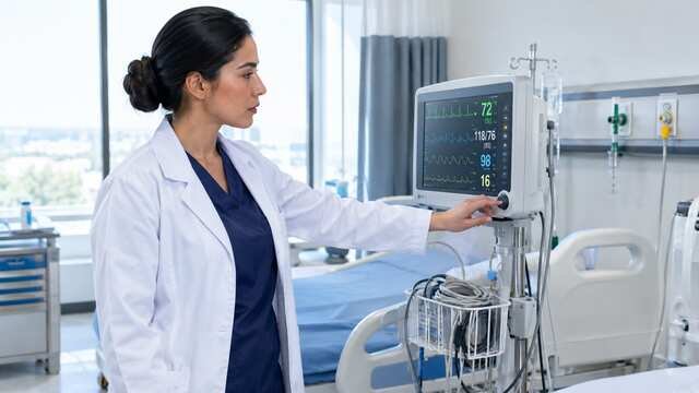 Ingeniería biomédica en un entorno hospitalario.